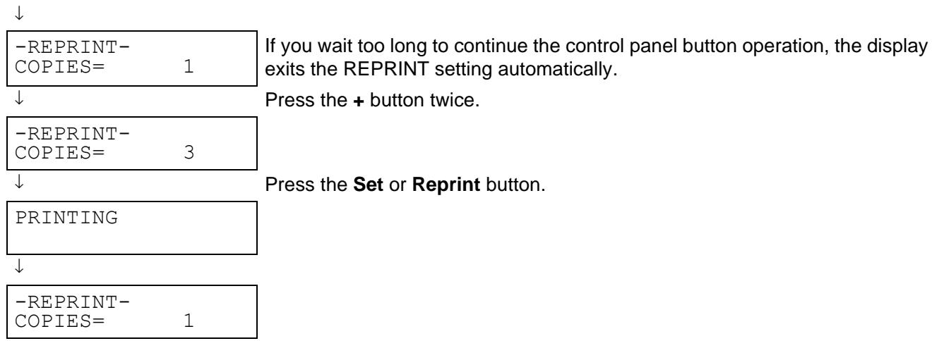 BROTHER HL-8050 - Press the Reprint button. - 1