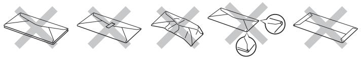 BROTHER HL-8050 - Types of envelopes to avoid - 1