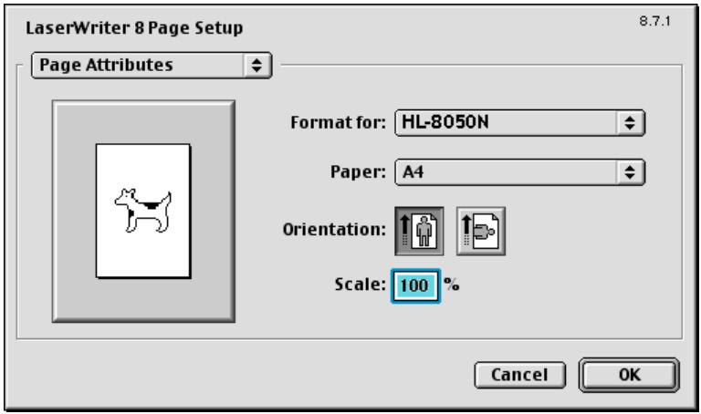 BROTHER HL-8050 - Page setup - 1