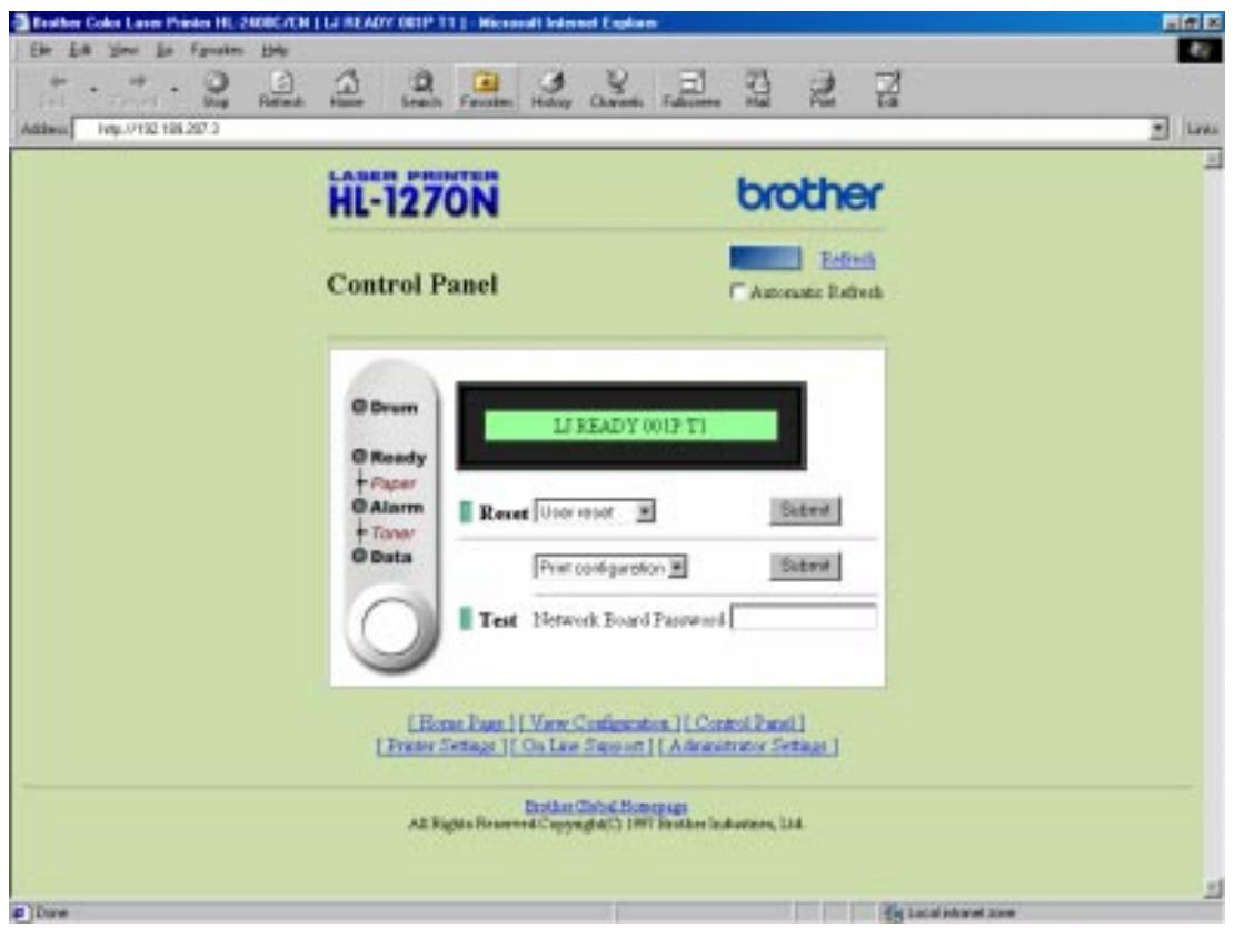 BROTHER HL-1270N - - Control panel - 1