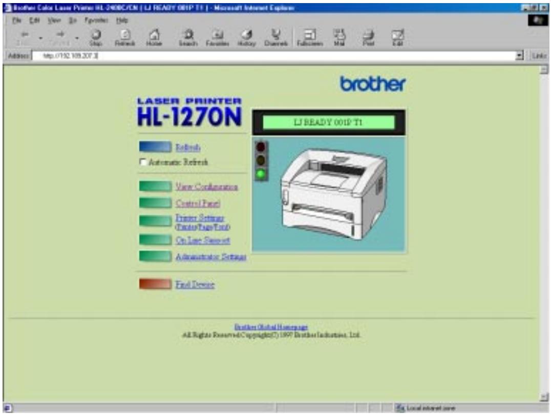 BROTHER HL-1270N - How to connect to your printer using a Browser - 1