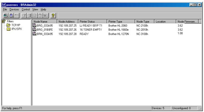 BROTHER HL-1270N - Changing the IP Address using the BRAdmin32 application - 1