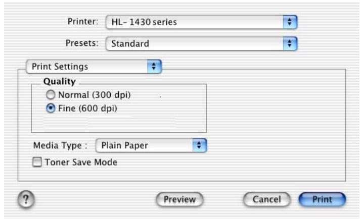 BROTHER HL-1430 - Specific settings - 1