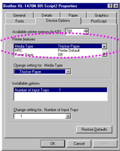 BROTHER HL-1440 - Select the Paper Size, Media Type and paper Source etc. in the printer driver. - 3