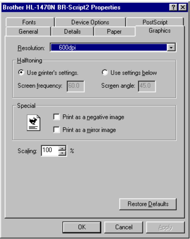 BROTHER HL-1440 - Graphics Tab - 1