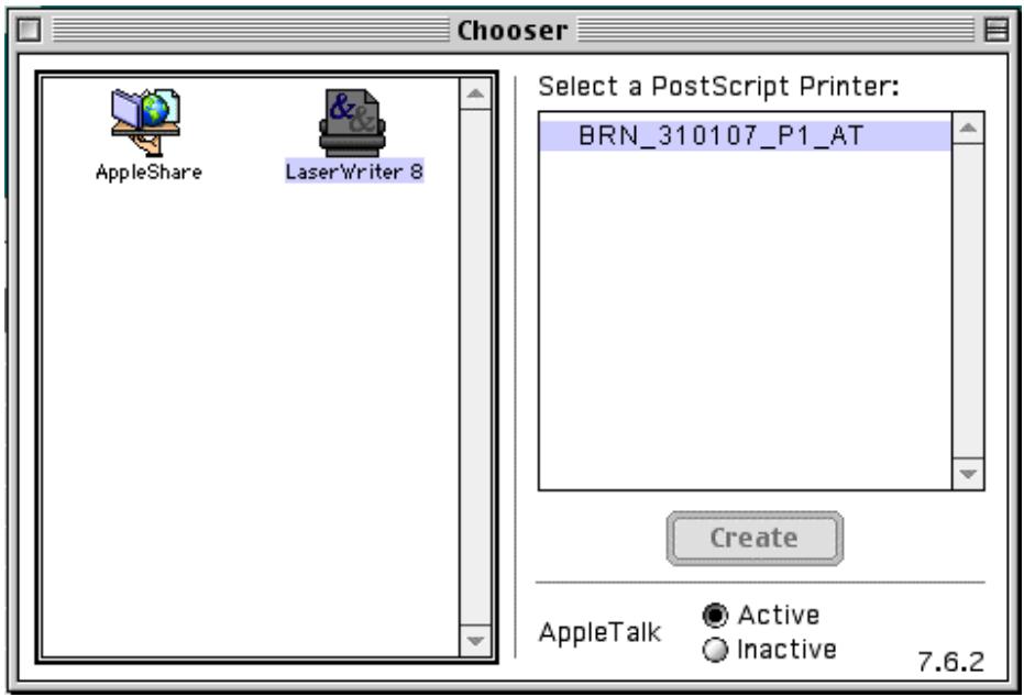 BROTHER HL-1470N NETWORK USER - How to Select the Print Server (AppleTalk/EtherTalk) - 1