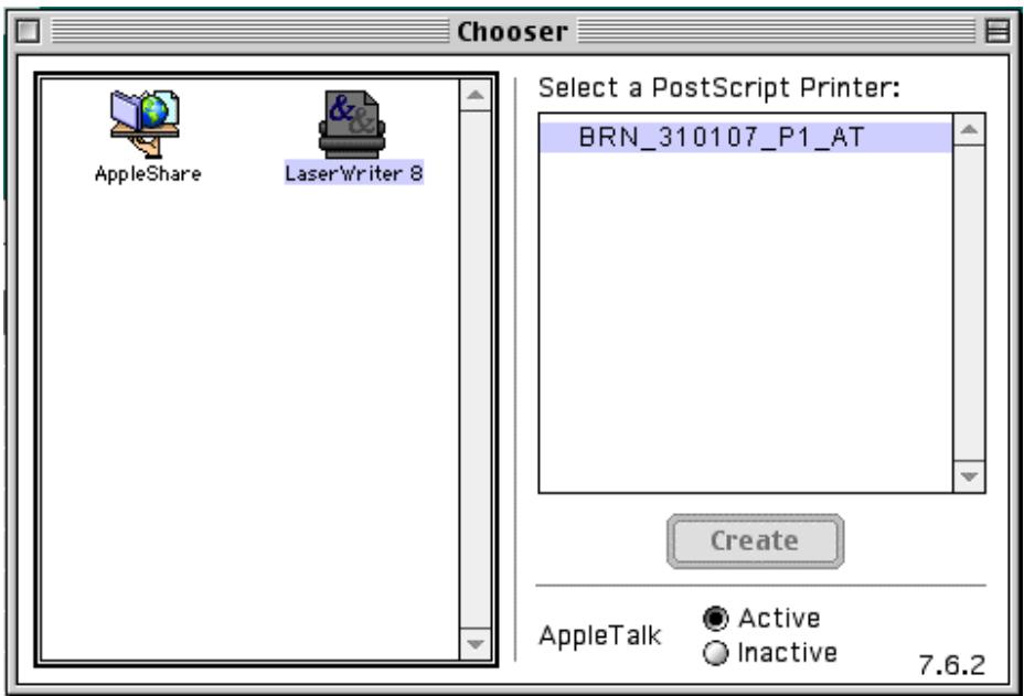 BROTHER HL-1670N NETWORK USER - How to Select the Print Server (AppleTalk/EtherTalk) - 1