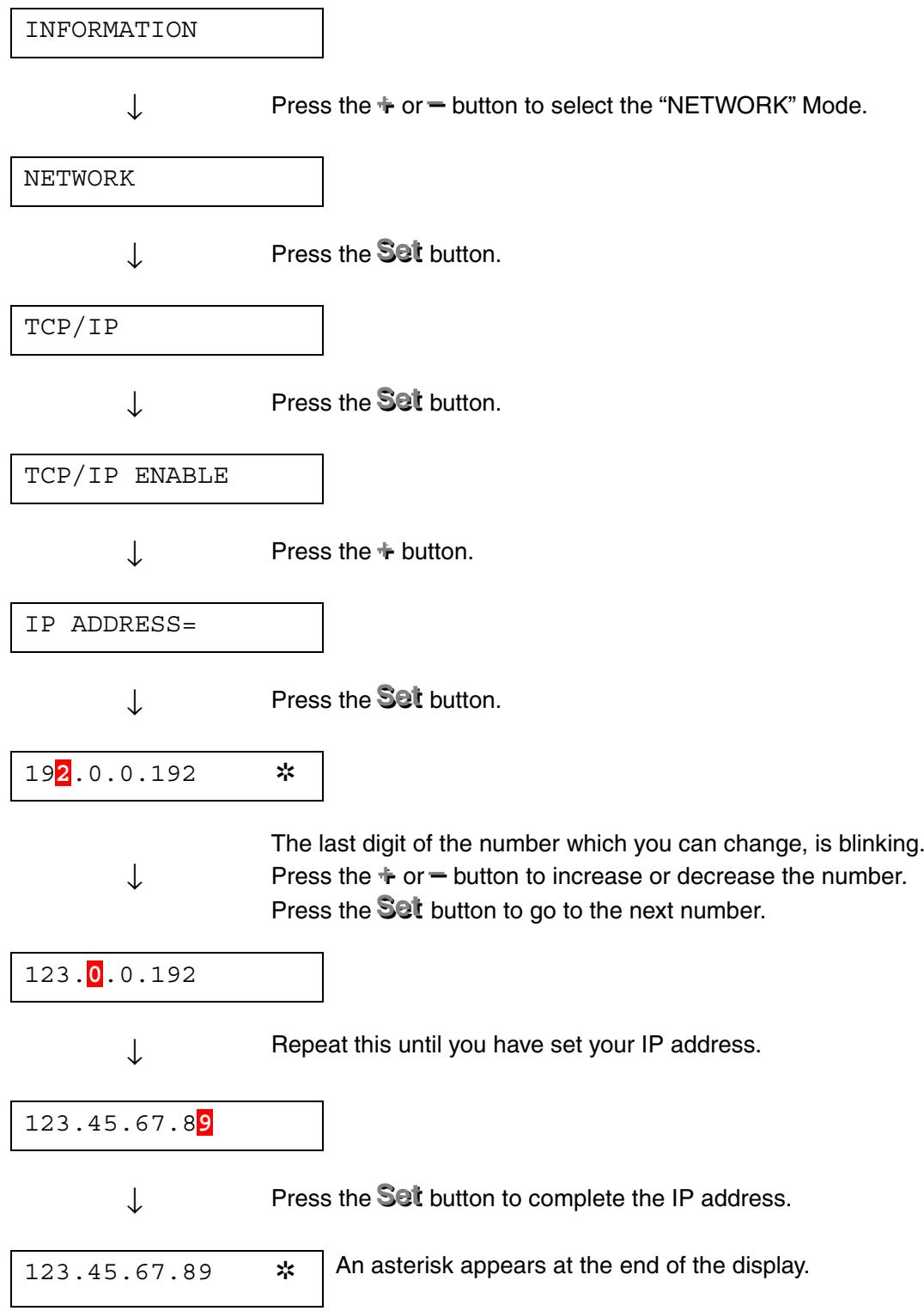 BROTHER HL-1870N - Set IP Address - 1