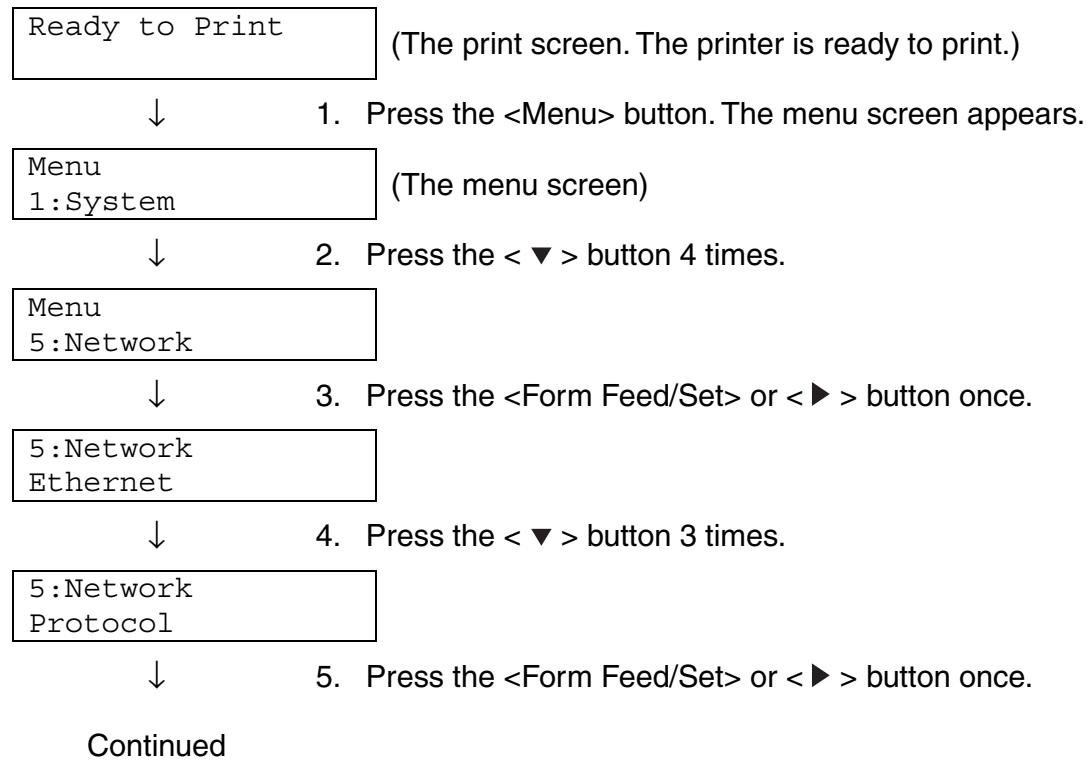BROTHER HL-4000CN - Changing Protocol Settings - 1