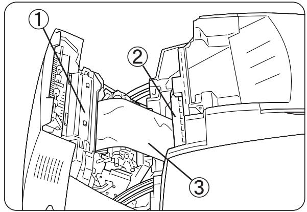 BROTHER HL-4000CN - Paper jams around the print head cartridge: - 2