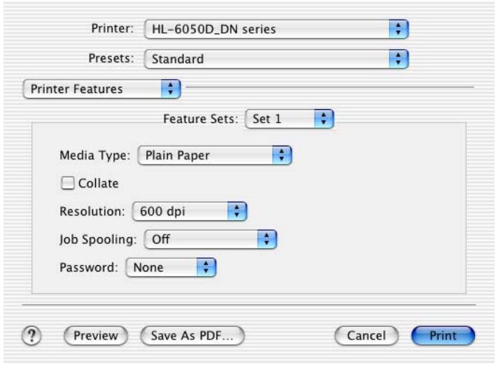 BROTHER HL-6050DL - Specific settings - 1