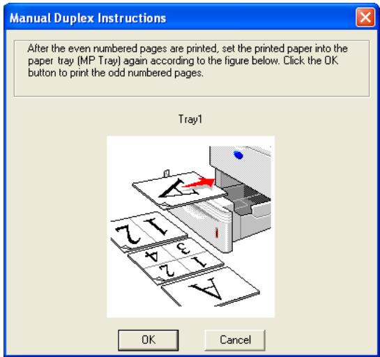 BROTHER HL-6050DL - Manual duplex printing from the paper tray (For PCL printer driver) - 1