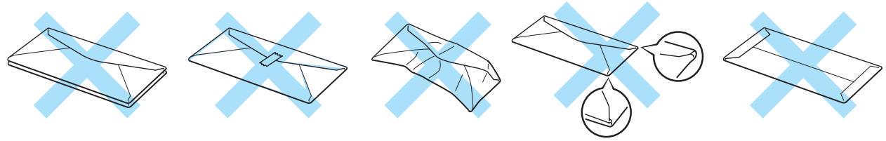 BROTHER HL-6050DL - Types of envelopes to avoid - 1