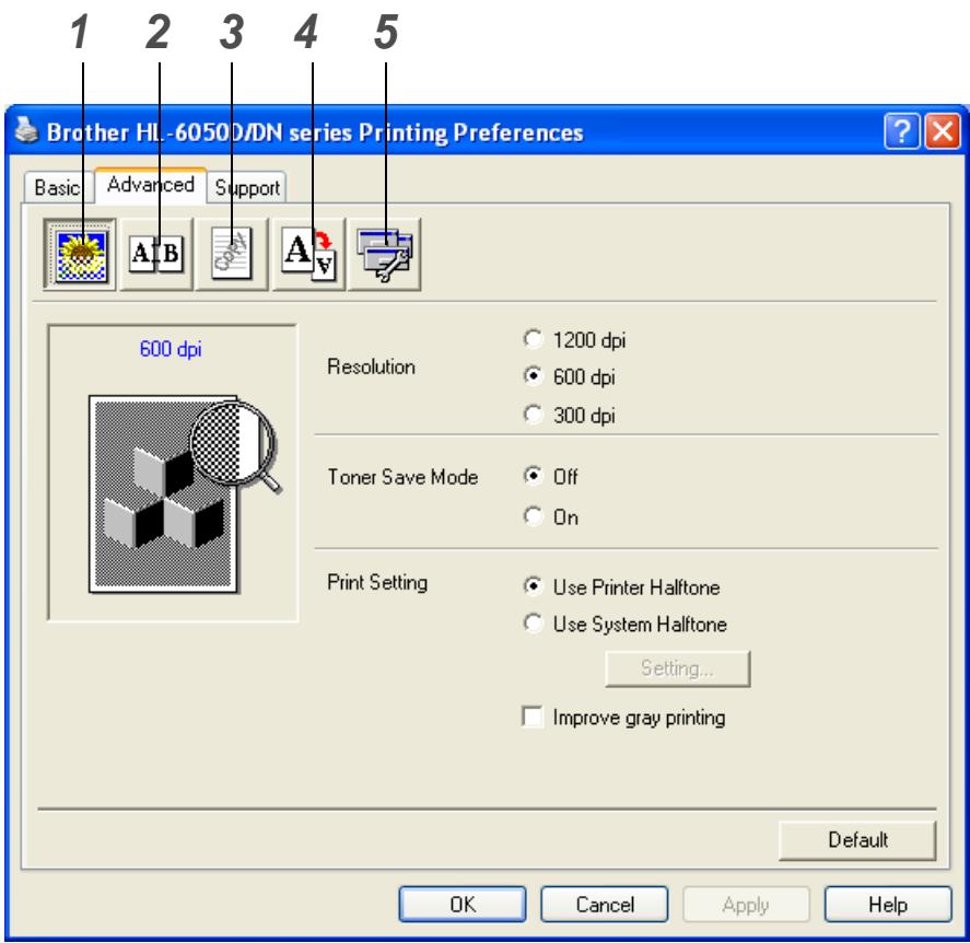 BROTHER HL-6050DL - Advanced tab - 2