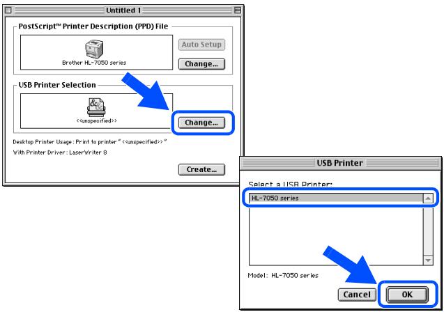BROTHER HL-7050N - Connecting the Printer to Your Macintosh &amp; Installing the Driver - 12