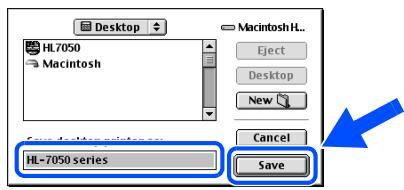 BROTHER HL-7050N - Connecting the Printer to Your Macintosh &amp; Installing the Driver - 14