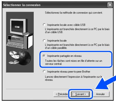 BROTHER HL-2700CN - Installation du pilote, branchement du câble et sélection de la file d'impression ou du nom de partage approprié - 10