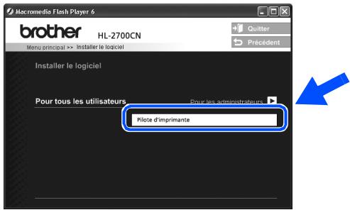 BROTHER HL-2700CN - Installation du pilote, branchement du câble et sélection de la file d'impression ou du nom de partage approprié - 6