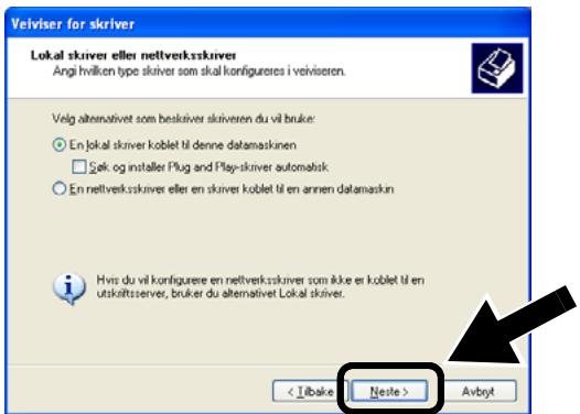 BROTHER NC-2200W - Fjern markeringen for Søk og installer Plug and Play-skriver automatisk og klikk så på Neste. - 1