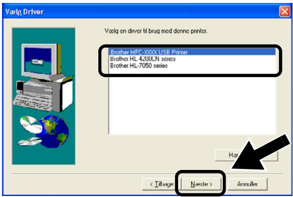 BROTHER NC-2200W - Klik på Installation af Network Print Software. - 2