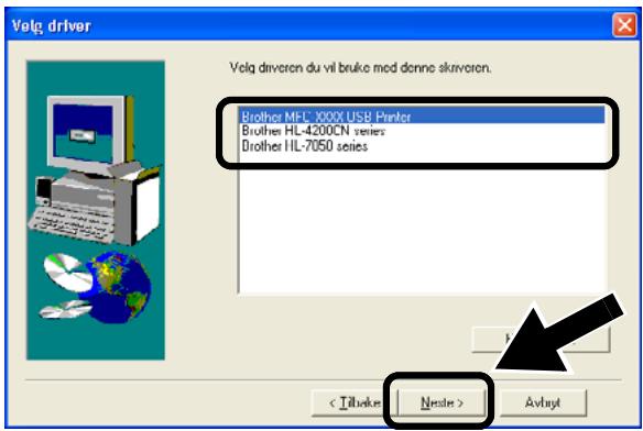 BROTHER NC-2200W - Installere programvare for nettverksutskrift - 2