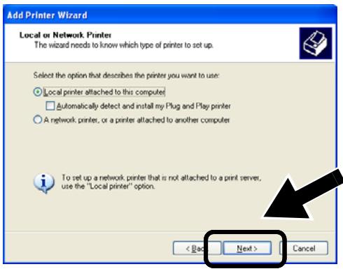 BROTHER NC-2200W - Un-check the Automatically detect and install my Plug and Play printer selection and then click Next. - 1