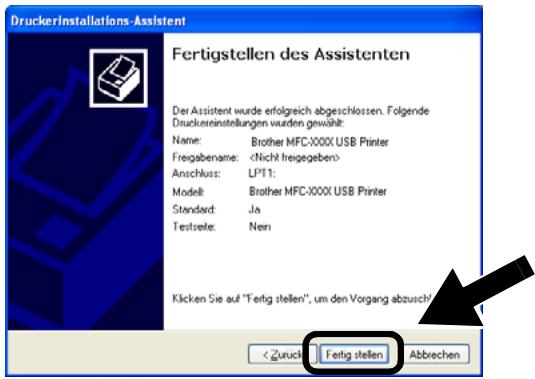 BROTHER NC-2200W - Installation des Druckertreibers - 13