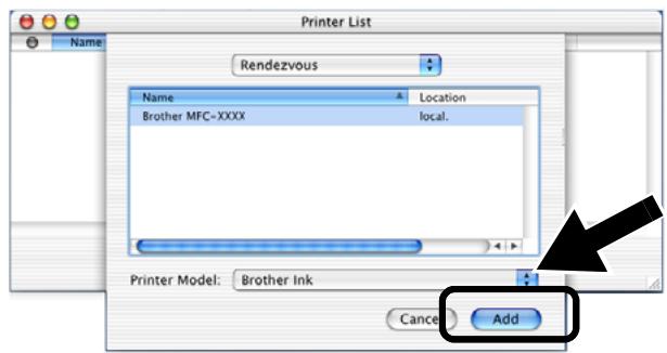 BROTHER NC-2200W - Select your machine's model name, and then click Add. - 1
