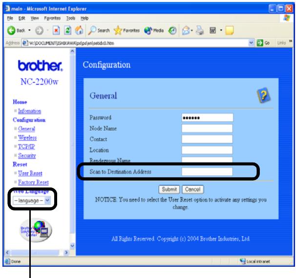BROTHER NC-2200W - Vá para a página General, em Configuration. - 1