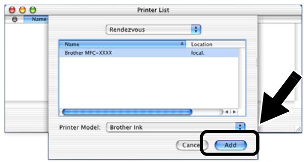 BROTHER NC-2200W - Seleccione o nome do modelo da sua máquina e, em seguida, clique em Add. - 1