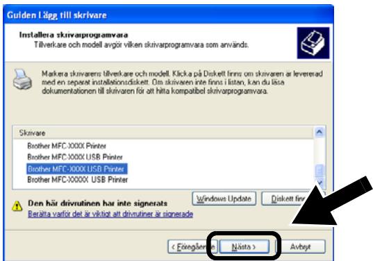 BROTHER NC-2200W - Klicka på Öppna och därefter på OK. - 2