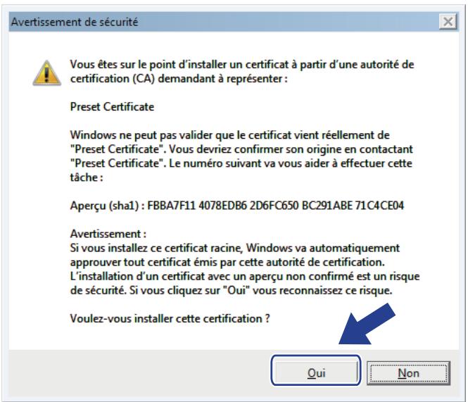 BROTHER HL-L5200DW - Installer le certificat auto-signé pour les utilisateurs windows® munis de droits d'administration - 11
