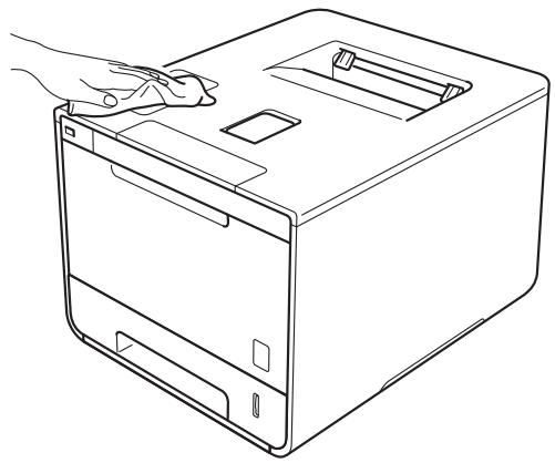 BROTHER HL-L9200CDWT - Clean the outside of the machine as follows: - 1
