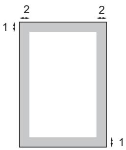 BROTHER DCP-7040 - Unprintable area for copies - 1
