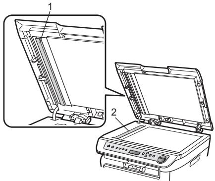 BROTHER DCP-7045N - Cleaning the scanner glass - 2