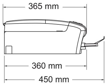 BROTHER DCP-375CW - Dimensions - 2
