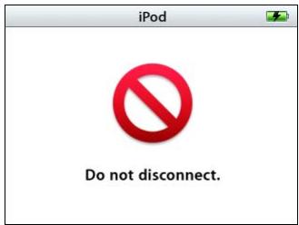 APPLE IPOD 5TH GENERATION - Disconnecting iPod - 3