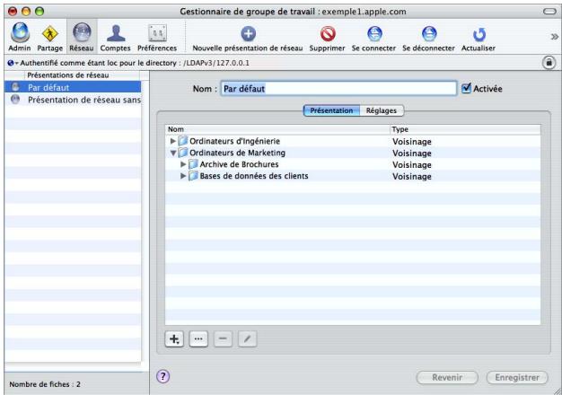 APPLE TIGER - Configuration des présentations de réseau gérées - 1