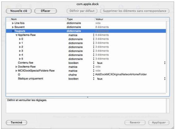 APPLE TIGER - Définition des préférences gérées - 2