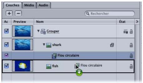 APPLE MOTION 3 - Pour dupliquer un filtre : - 1
