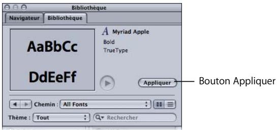APPLE MOTION 3 - Changement de police - 3