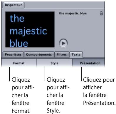APPLE MOTION 3 - Modification de texte dans l'Inspecteur - 1