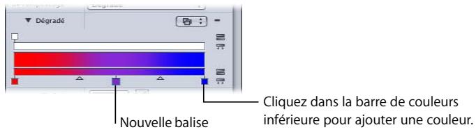 APPLE MOTION 3 - Pour repositionner une balise de couleur ou d'opacité : - 3