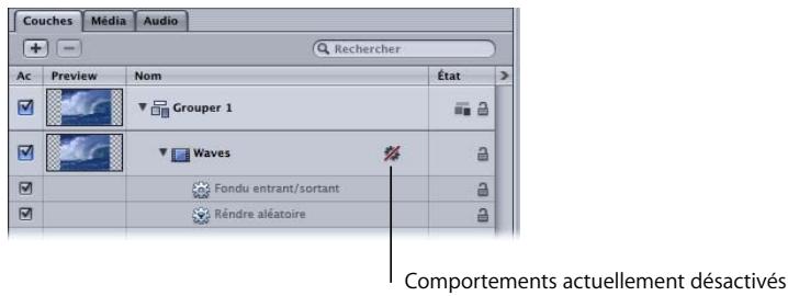 APPLE MOTION 3 - Activation, rebaptisation et verrouillage de comportements - 2