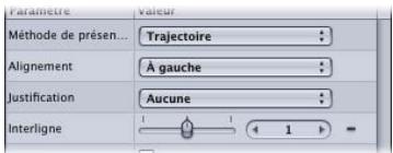 APPLE MOTION 3 - Commandes Présentation du texte - 1