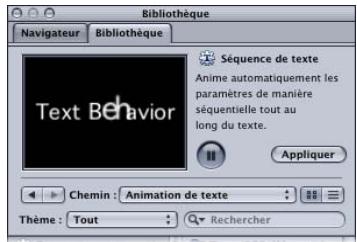 APPLE MOTION 3 - Comportements Animation de texte - 2