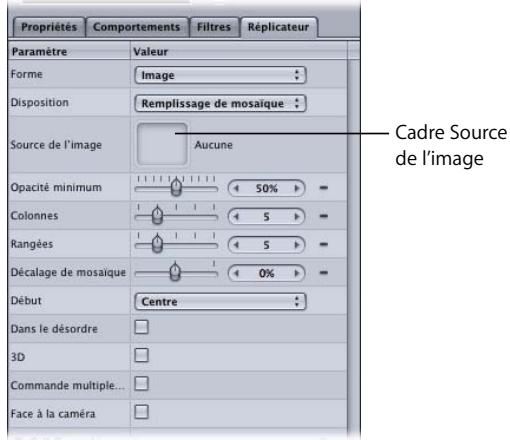 APPLE MOTION 3 - Pour utiliser une image pour une forme de réplicateur : - 1