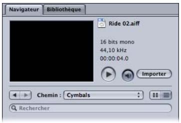 APPLE MOTION 3 - Prévisualisation d'un fichier audio - 1