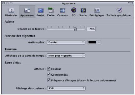 APPLE MOTION 3 - Pour surveiller la fréquence d'images de lecture du projet : - 1