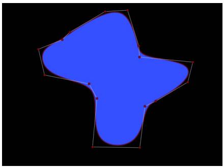 APPLE MOTION 3 - Pour dessiner une forme B-Spline : - 5